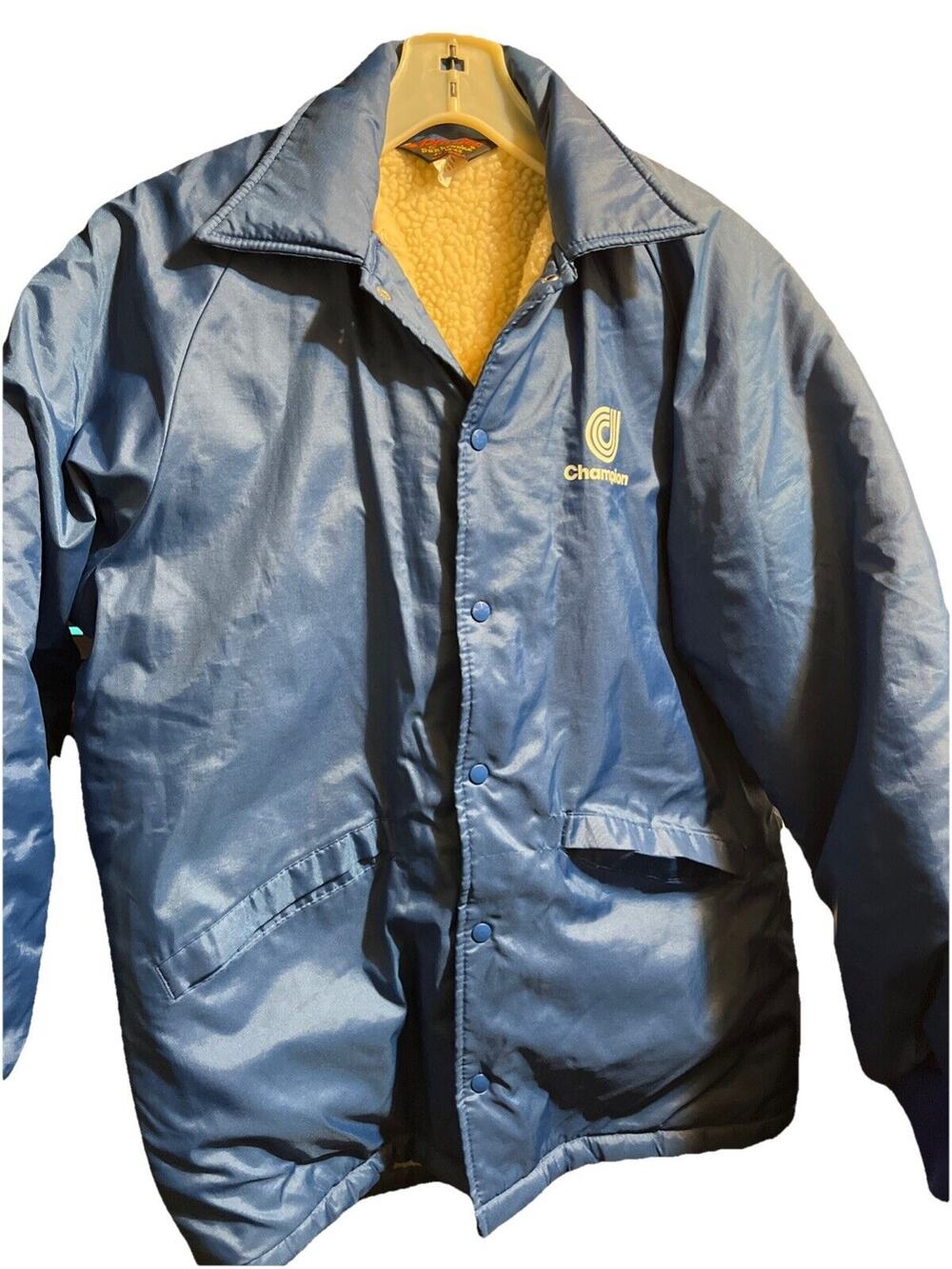 Vintage Pla-Jac By Dunbrooke Jacket Men’s M 40-M-42 Blue Champion Sherpa Button